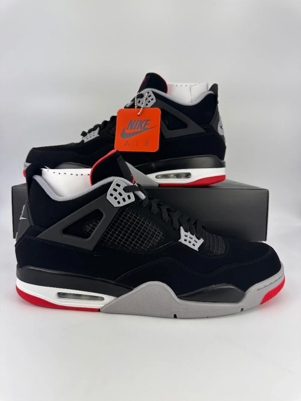 Nike Air Jordan 4 Retro 308497-060 2019 BRED BLACK RED CEMENT GREY MENS 15 NEW